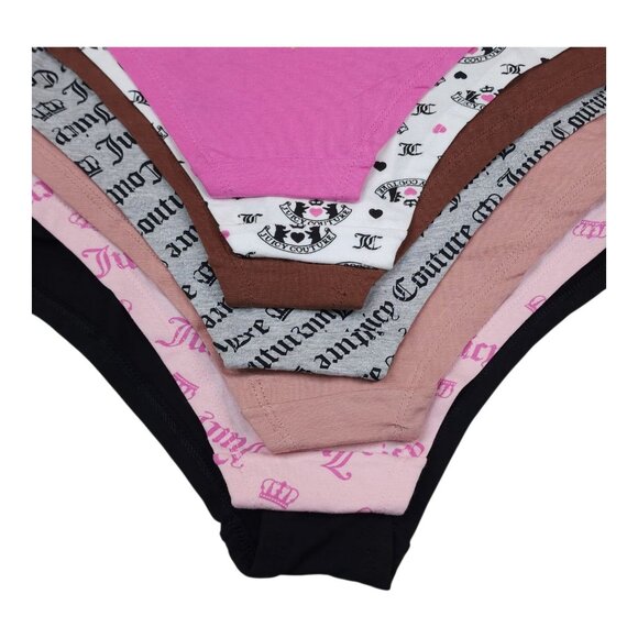 Juicy Couture Womens 7 Pk Bikini Cheeky Panties Intimates Assorted Colors Size L - Picture 3 of 14